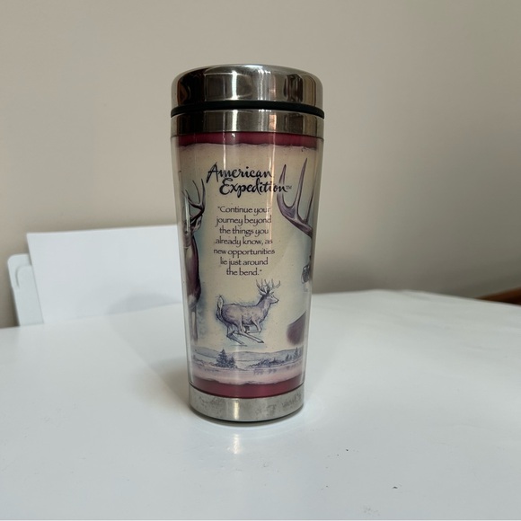 American Expedition Whitetail Deer Insulated Stainless Steel Travel Mug - Picture 2 of 11
